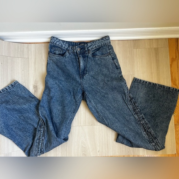 Vintage Y2K High Rise Split Sides‎ Flare Boot Cut Jeans Sz 6 Festival Rare Bratz - Picture 1 of 10
